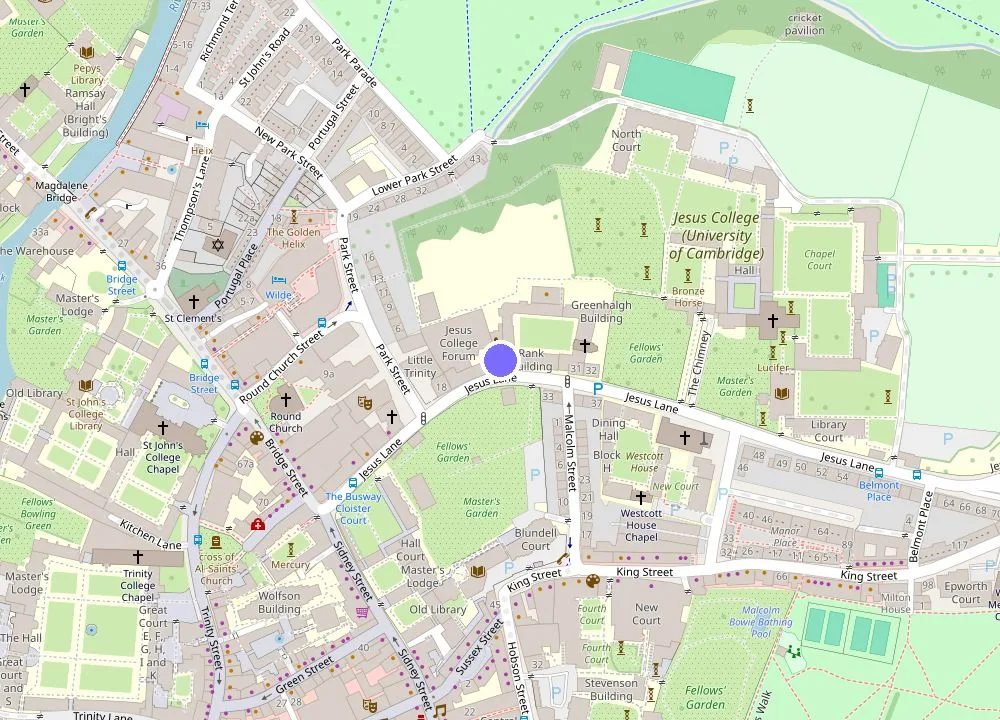 Map: West Court- Jesus College